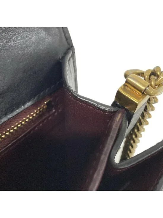 Saint Laurent Paris Shoulder Bag Cassandra Black Chain Leather - Picture 12 of 15